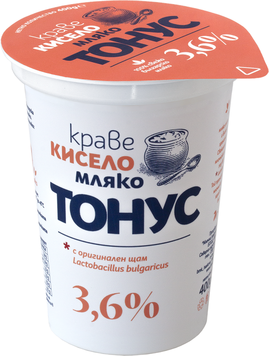 Кисело мляко Тонус 3.6% 400гр